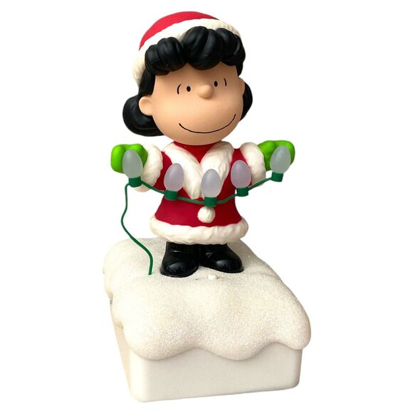 Hallmark 2015 Lucy Peanuts Light Show Christmas Figurine | Wireless Music Lights - Picture 3 of 10
